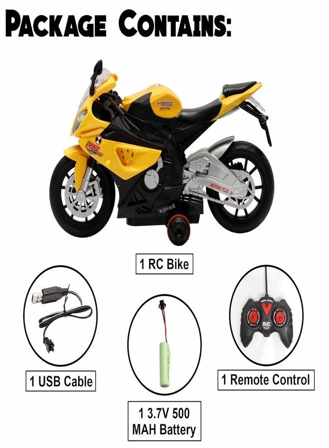 Bhavenu 1:20 Scale Rechargeable Remote Control Simulation Modeling Rc Bike Toys for Boys with Light & Sound Function, 360 Degree Rotation Multicolor, 3+ Years (Pack of 1) - Image 3